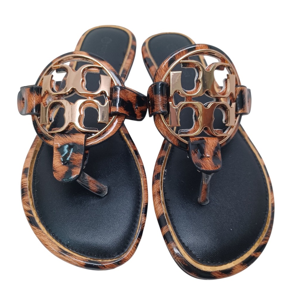 Tory Burch Sandal Patent Leopard Print Flats Womens US 7 or 7.5 - Picture 13 of 13
